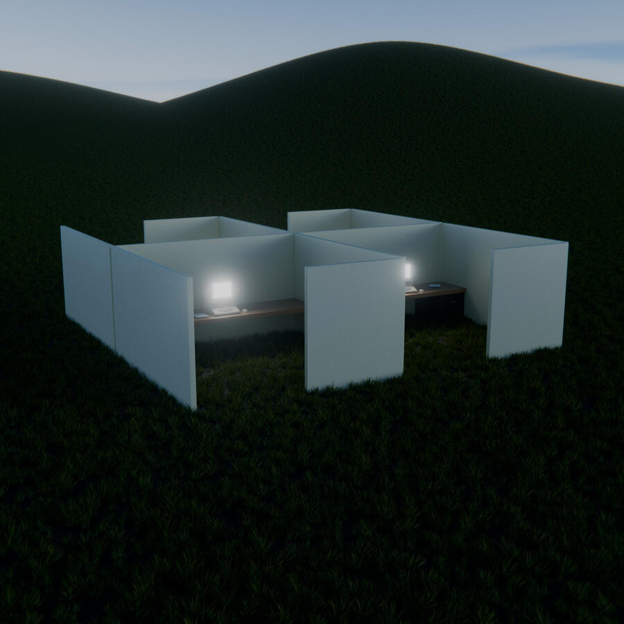 "Architects of Change," 2025. Digital 3D render.