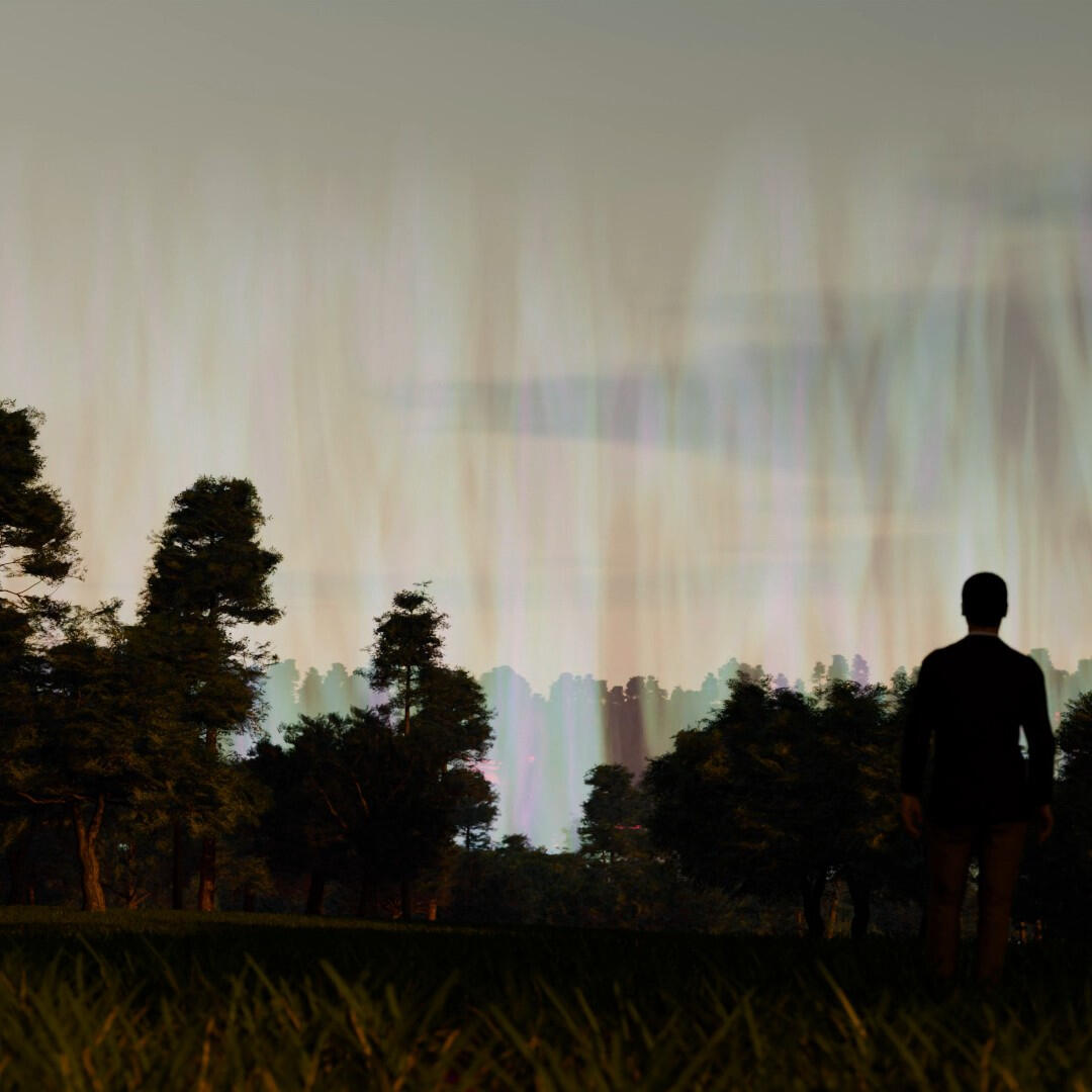 "Reaching the Border," 2025. Digital 3D render.